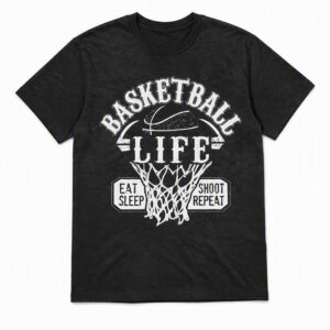 2508260024-Basketball Life Vintage Graphic Apparel T-Shirt Basketball Life Vintage T-Shirt