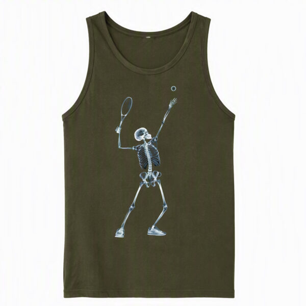 Skeleton Racket Player Tank Top