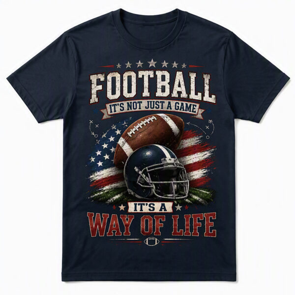 2508260050-Football Way of Life Graphic Apparel T-Shirt Football Way of Life T-Shirt